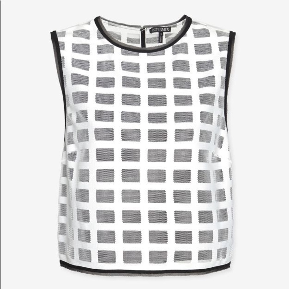 Intermix Color Block Lace Top